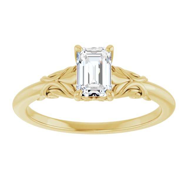 emerald-14K Yellow gold