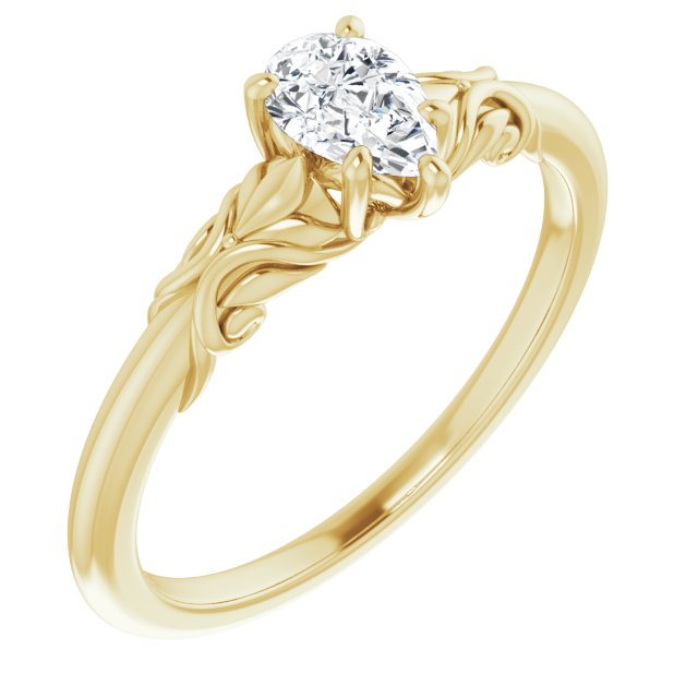 pear-10K Yellow gold
