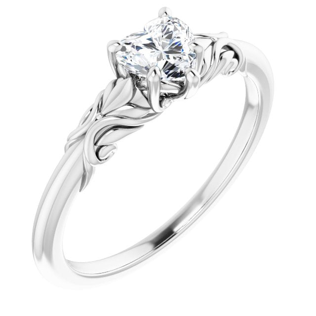 heart-14K White gold