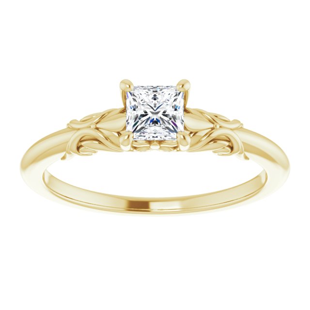 square-14K Yellow gold