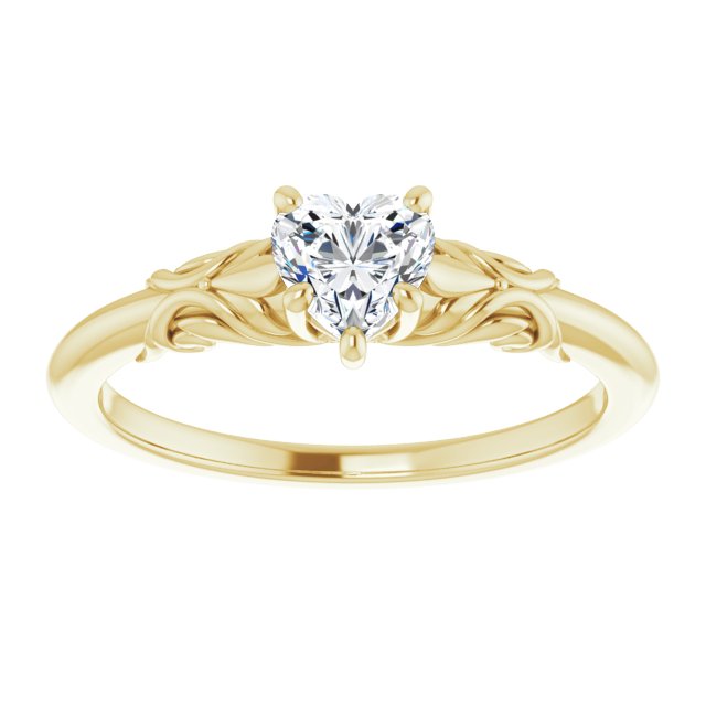 heart-10K Yellow gold