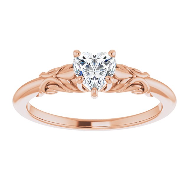 heart-14K Rose gold