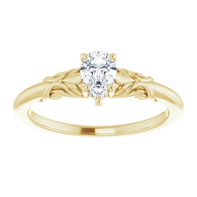 pear-14K Yellow gold