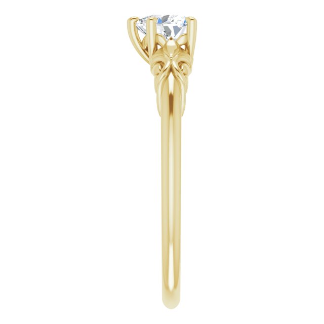 heart-10K Yellow gold