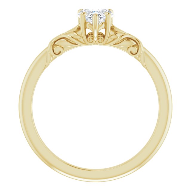 heart-10K Yellow gold