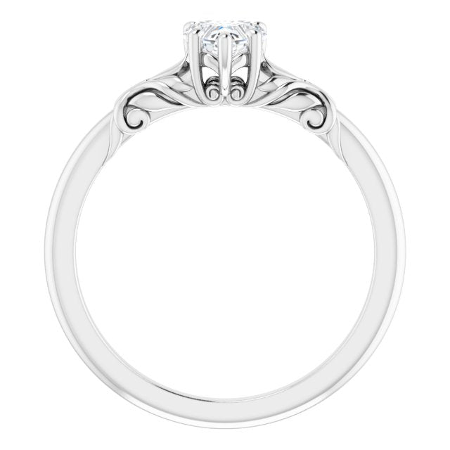 heart-14K White gold