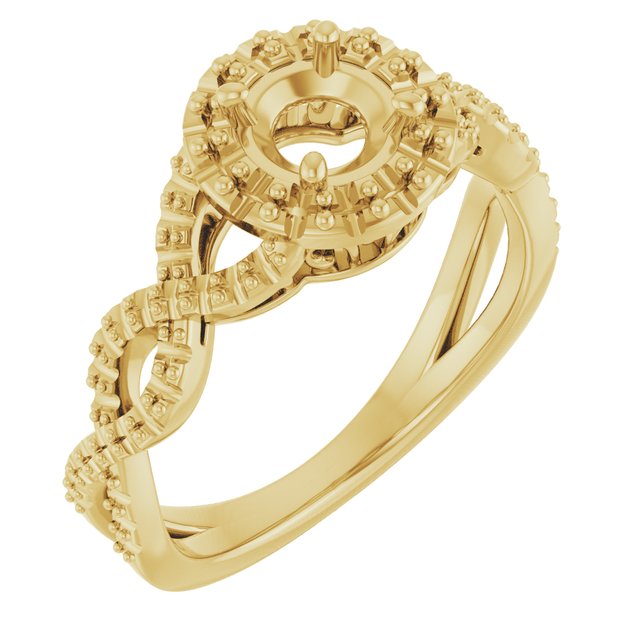 round-14K Yellow gold