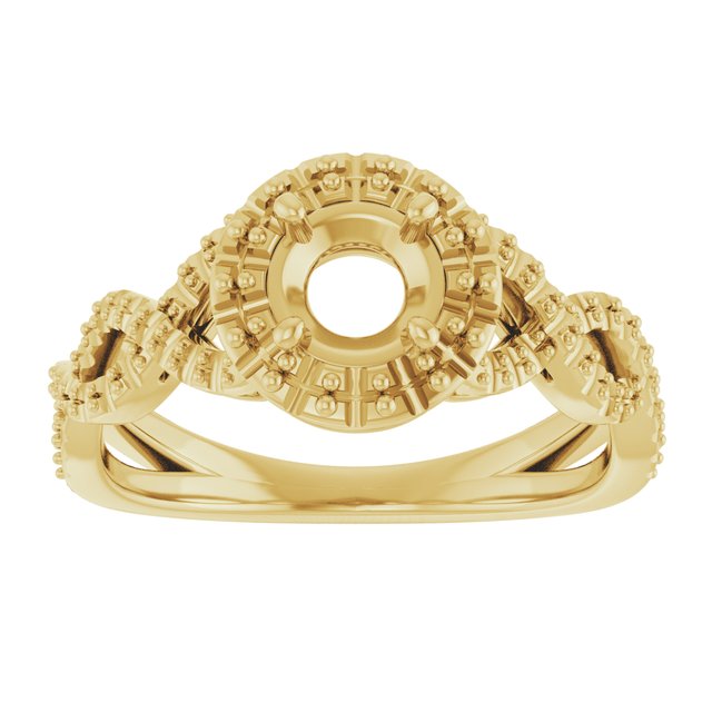 round-14K Yellow gold