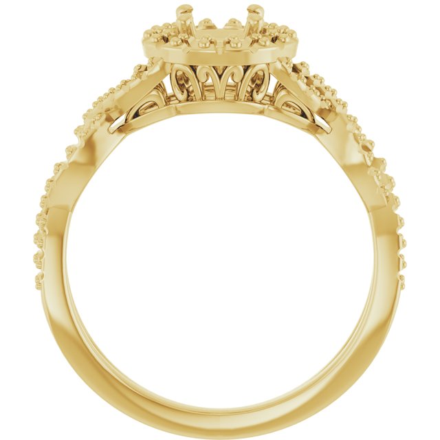 round-14K Yellow gold