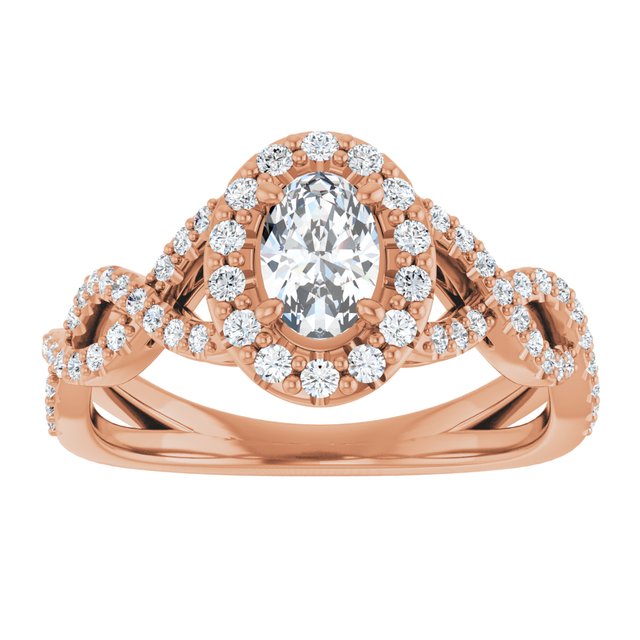 oval-18K Rose gold