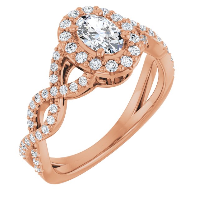 oval-10K Rose gold