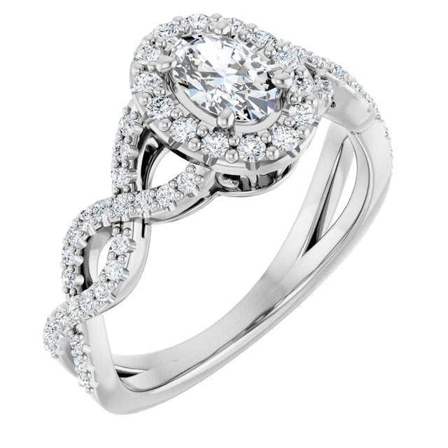 oval-18K White gold