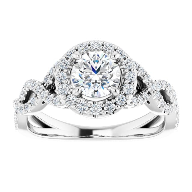 round-14K White gold