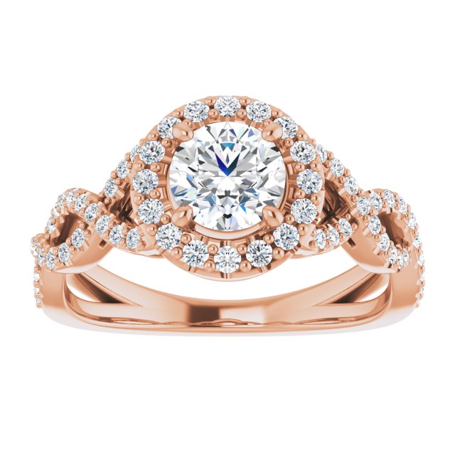 round-14K Rose gold