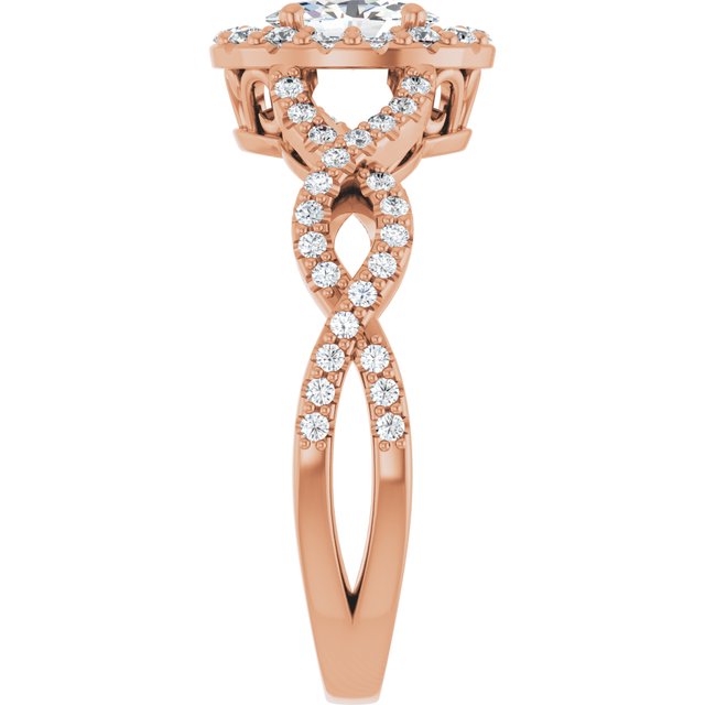 oval-14K Rose gold