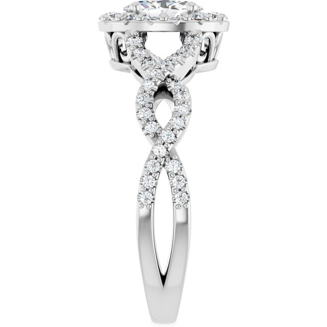 oval-18K White gold