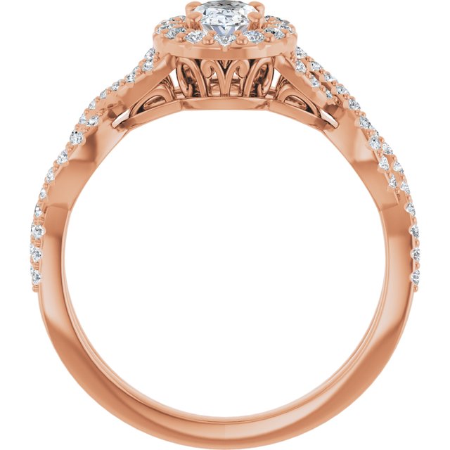 oval-10K Rose gold