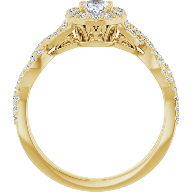 oval-18K Yellow gold