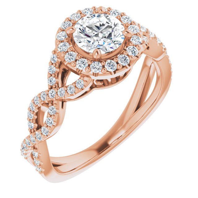 round-14K Rose gold