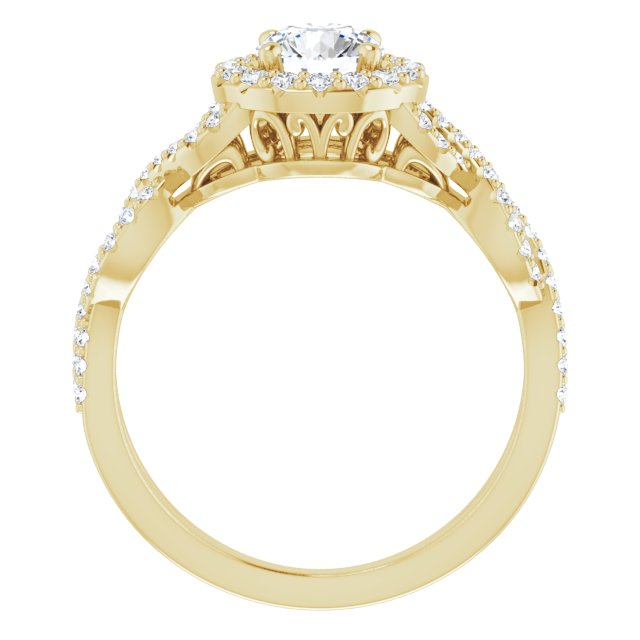 round-18K Yellow gold