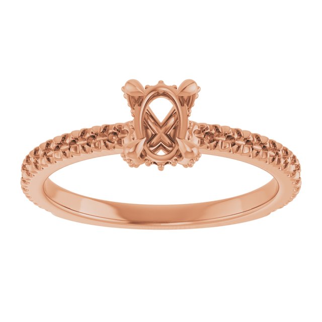 oval-10K Rose gold