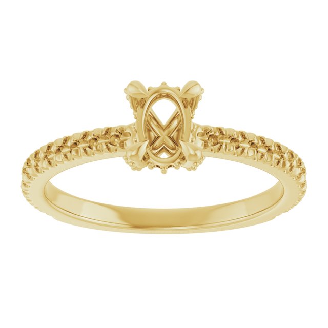 oval-10K Yellow gold