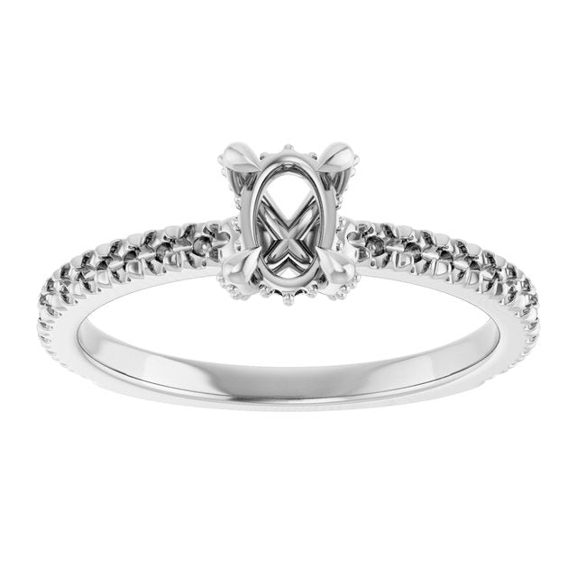 oval-18K White gold