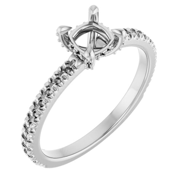 cushion-14K White gold