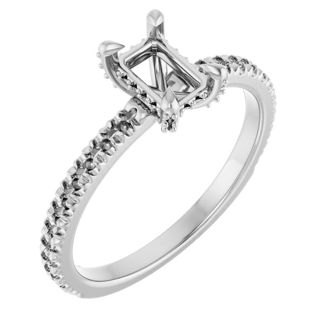 emerald-14K White gold