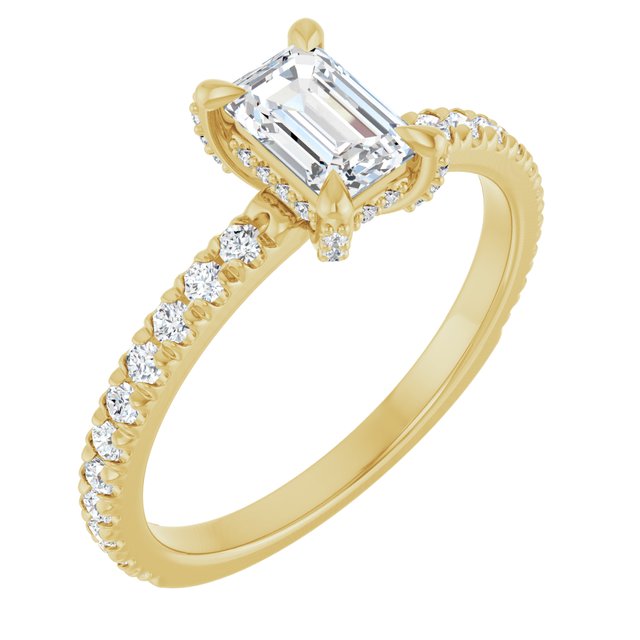 emerald-14K Yellow gold