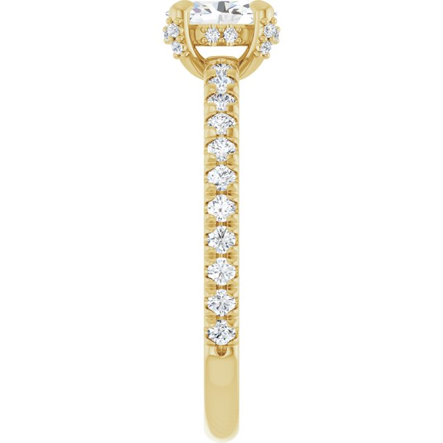 oval-14K Yellow gold