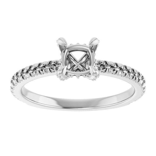 cushion-10K White gold