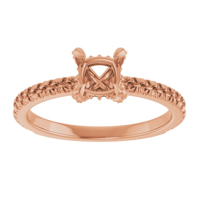 cushion-14K Rose gold