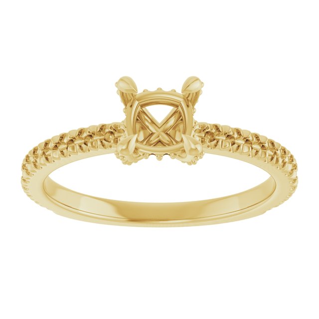 cushion-10K Yellow gold