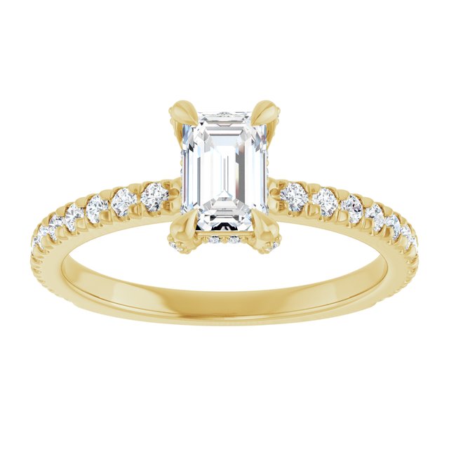 emerald-14K Yellow gold