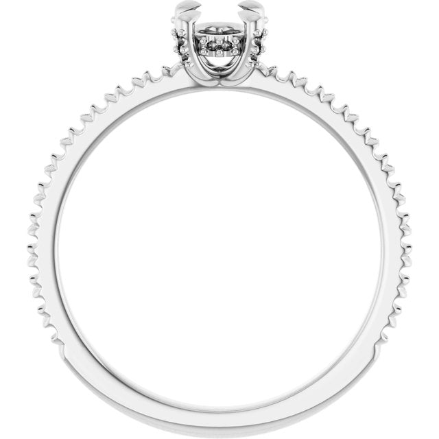 oval-18K White gold