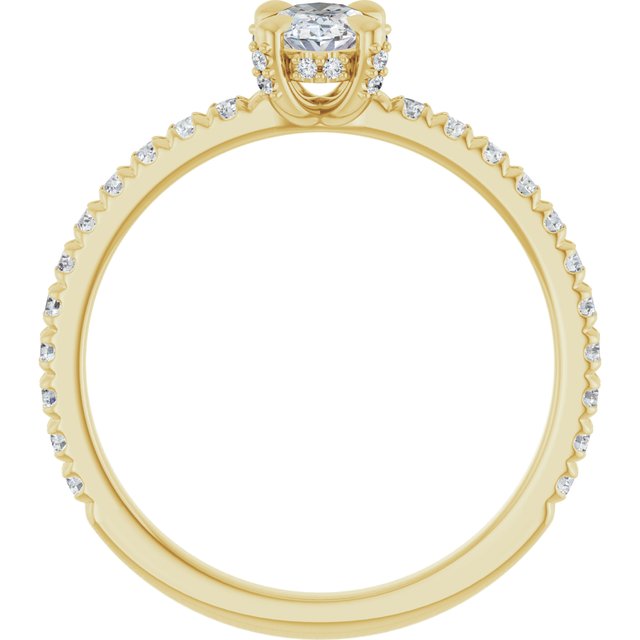 oval-14K Yellow gold