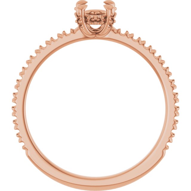 oval-14K Rose gold
