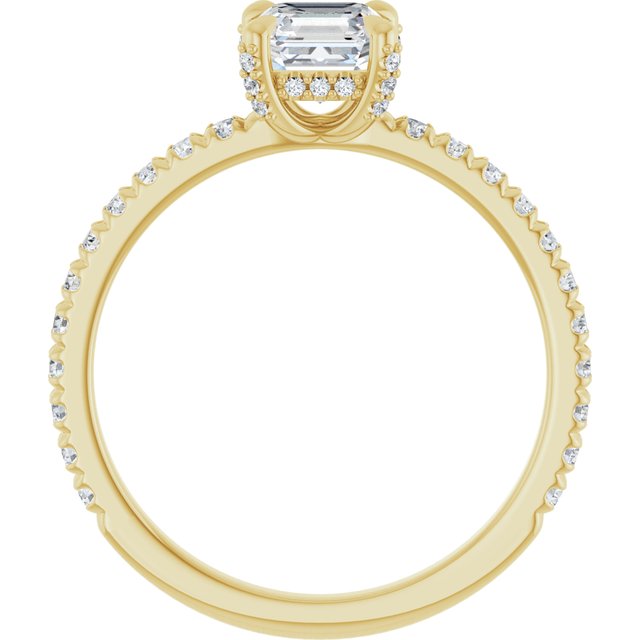 asscher-10K Yellow gold