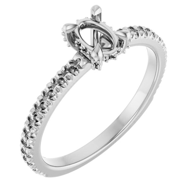 oval-18K White gold