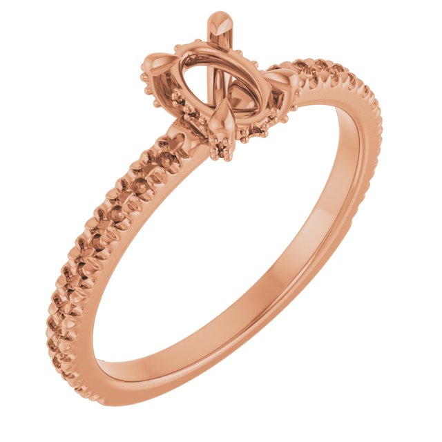 oval-10K Rose gold
