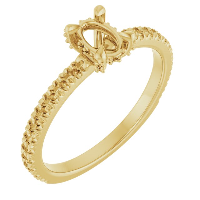 oval-10K Yellow gold