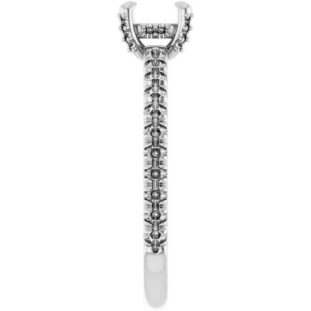 cushion-18K White gold