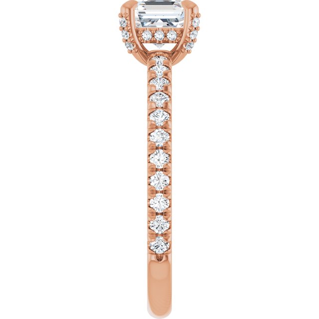 asscher-14K Rose gold