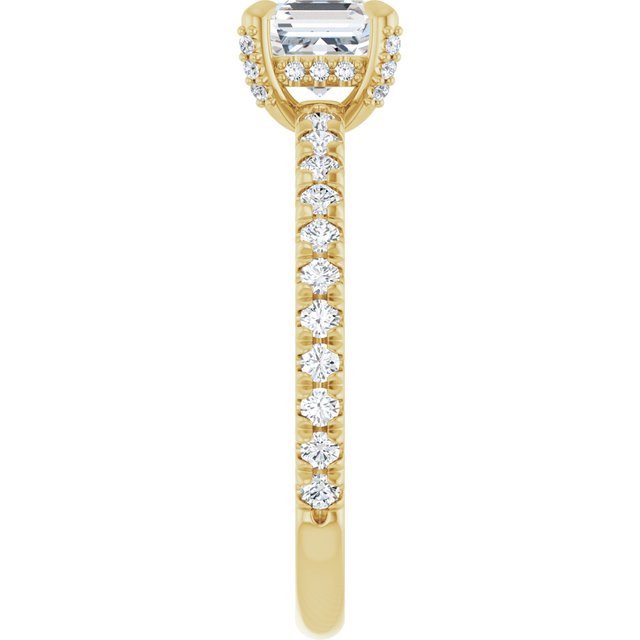 asscher-10K Yellow gold