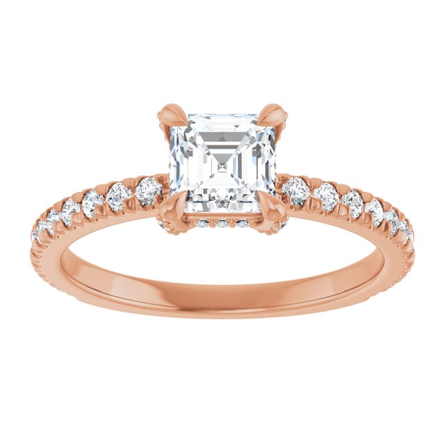 asscher-10K Rose gold