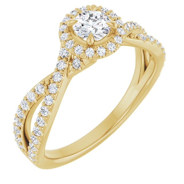 round-14K Yellow gold