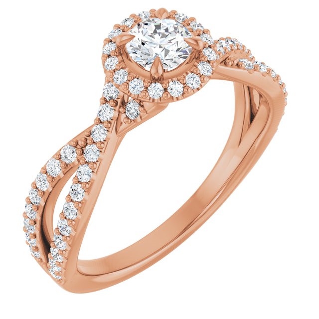 round-14K Rose gold