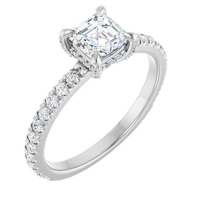 asscher-18K White gold