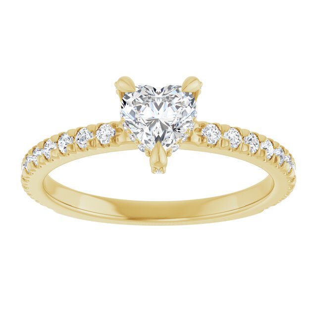 heart-10K Yellow gold